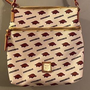 Dooney & Bourke Arkansas Razorback Purse Crossbody double zip bag